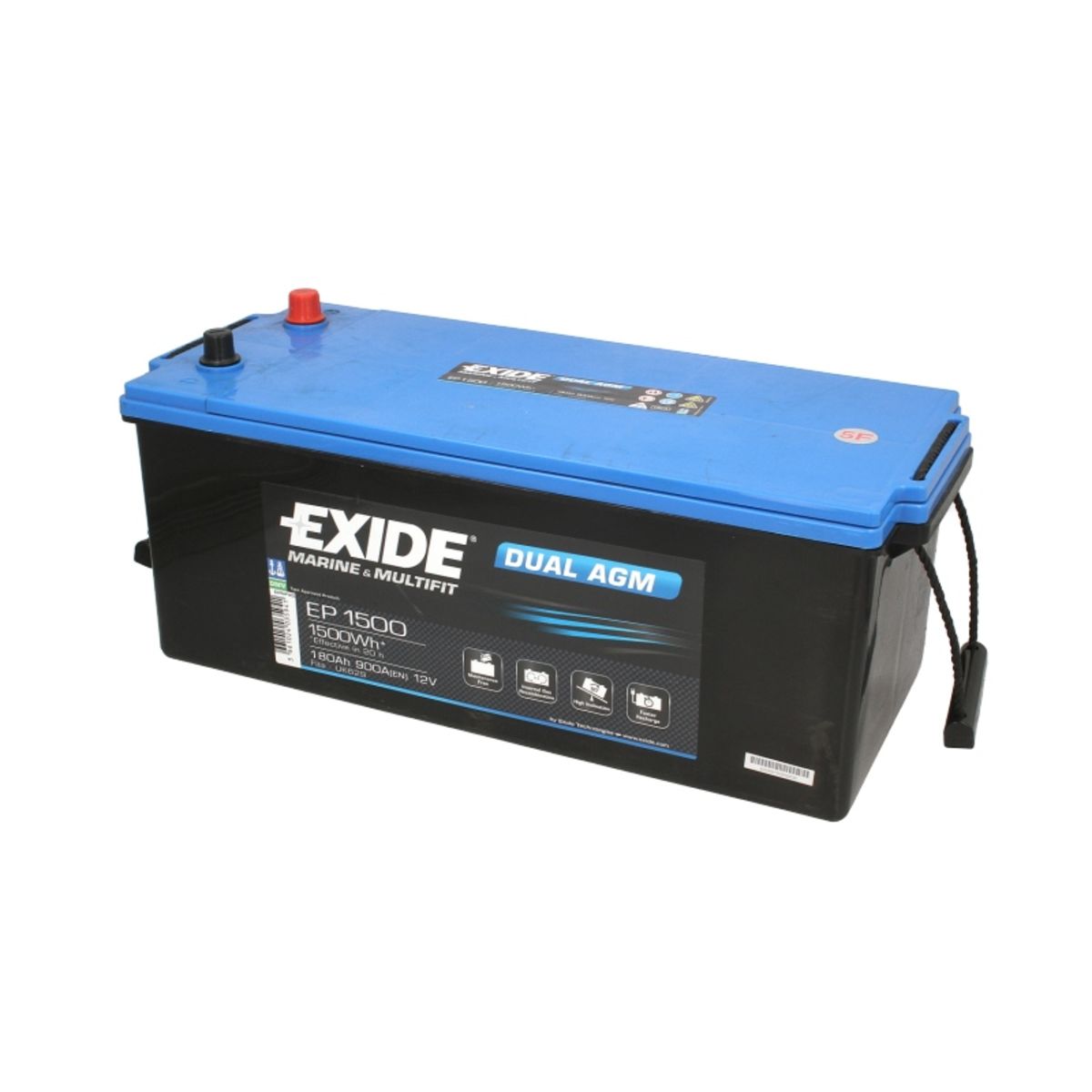 Akumulator EXIDE DUAL AGM EP1500 180Ah 900A 1500Wh L Sklep Inter Cars