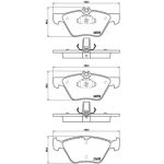 Bremsbelagsatz, Scheibenbremse BREMBO P 50 075