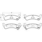 Jeu de plaquettes de frein, frein à disque BREMBO P 37 012