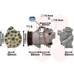 Compresor, aire acondicionado VAN WEZEL 5300K626