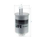 Filtro de combustível UFI 24.JCB.02