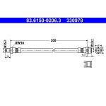 Tubo flessibile del freno ATE 83.6150-0206.3
