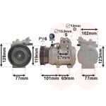 Compressor, ar condicionado VAN WEZEL 8300K146