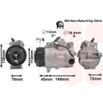 Compressor, ar condicionado VAN WEZEL 3000K568
