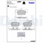 Jeu de plaquettes de frein DELPHI LP2199LC