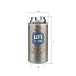 Filtro, sistema hidráulico de trabalho UFI 25.709.00