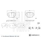 Jeu de plaquettes de frein, frein à disque BLUE PRINT ADBP420212