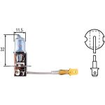 Lâmpada Halogen HELLA H3 Heavy Duty 24V, 70W, 1 peça
