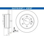 Disque de frein ATE 24.0118-0167.1