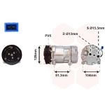 Compressor, ar condicionado VAN WEZEL 5800K164