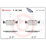 Juego de pastillas de freno, freno de disco BREMBO P 06 008