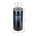 Filtro, sistema hidráulico de trabalho UFI 86.004.00