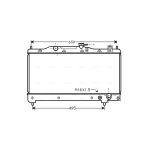 Radiateur moteur AVA COOLING TO2239