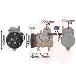 Compressor, ar condicionado VAN WEZEL 8300K121