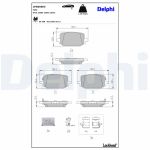 Jeu de plaquettes de frein DELPHI LP5095EV