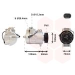 Compressor, ar condicionado VAN WEZEL 5800K356