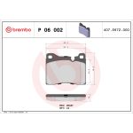 Juego de pastillas de freno PRIME LINE BREMBO P 06 002