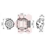 Compressor, ar condicionado VAN WEZEL 2500K237