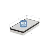 Filtro de ar de cabina UFI 53.669.00