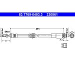 Tubo flessibile del freno ATE 83.7769-0493.3