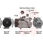 Compressor, ar condicionado VAN WEZEL 4300K487