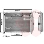 Condensador, sistema de ar condicionado VAN WEZEL 4300M500