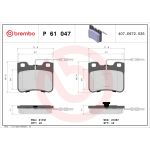Kit pastiglie freno, freno a disco BREMBO P 61 047