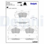 Jeu de plaquettes de frein DELPHI LP4026