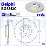 Disque de frein DELPHI BG5343C, 2 pièces