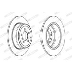 Bremsscheibe FERODO DDF1518C-1 hinten, voll, 1 Stück