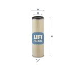 Filtro de ar UFI 27.C38.00