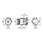 Compresseur de climatisation AVA COOLING TOAK628