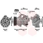 Compressor, ar condicionado VAN WEZEL 5300K656