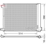 Condensatore, impianto di climatizzazione DENSO DCN46022