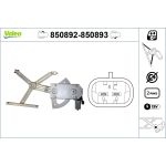 Regulador de janelas VALEO 850892