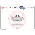 Remblokset BREMBO P 50 020, achter