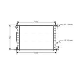 Radiateur moteur AVA COOLING FD2219