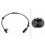 Sensor do ABS traseiro, direito HELLA 6PU 358 216-521