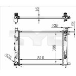 Raffreddatore motore TYC 728-0063