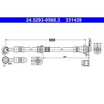 Tubo flessibile del freno ATE 24.5293-0568.3
