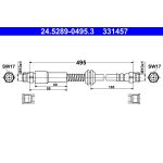 Tubo flessibile del freno ATE 24.5289-0495.3