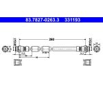 Tubo flessibile del freno ATE 83.7827-0263.3