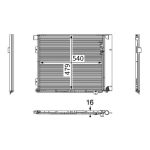 Condenseur (climatisation) MAHLE AC 126 000P