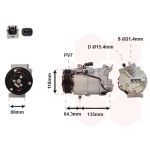 Compresor, aire acondicionado VAN WEZEL 4300K394