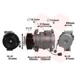 Compressor, ar condicionado VAN WEZEL 2500K289