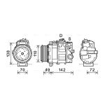 Compresseur de climatisation AVA COOLING MSK644