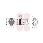 Compresseur de climatisation VAN WEZEL 8100K018