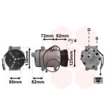 Compresor, aire acondicionado VAN WEZEL 0300K178