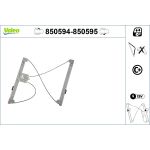 Regulador de janelas VALEO 850594