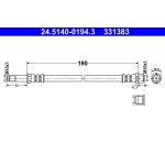 Tubo flessibile del freno ATE 24.5140-0194.3
